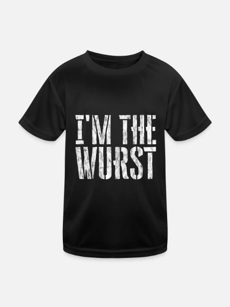 I'm The Wurst 3 - Kinder Funktions-T-Shirt - Schwarz - Vorne