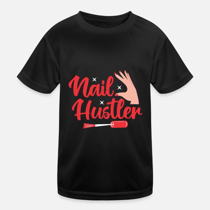 Nagellack Nageldesign Manicure Nagelstudio Nails Kinder Funktions-T-Shirt