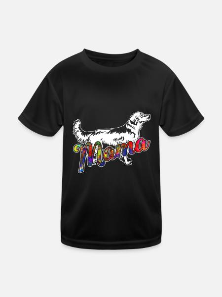 Golden Retriever Golden Retriever Mama - Kids Functional T-Shirt - black - Front