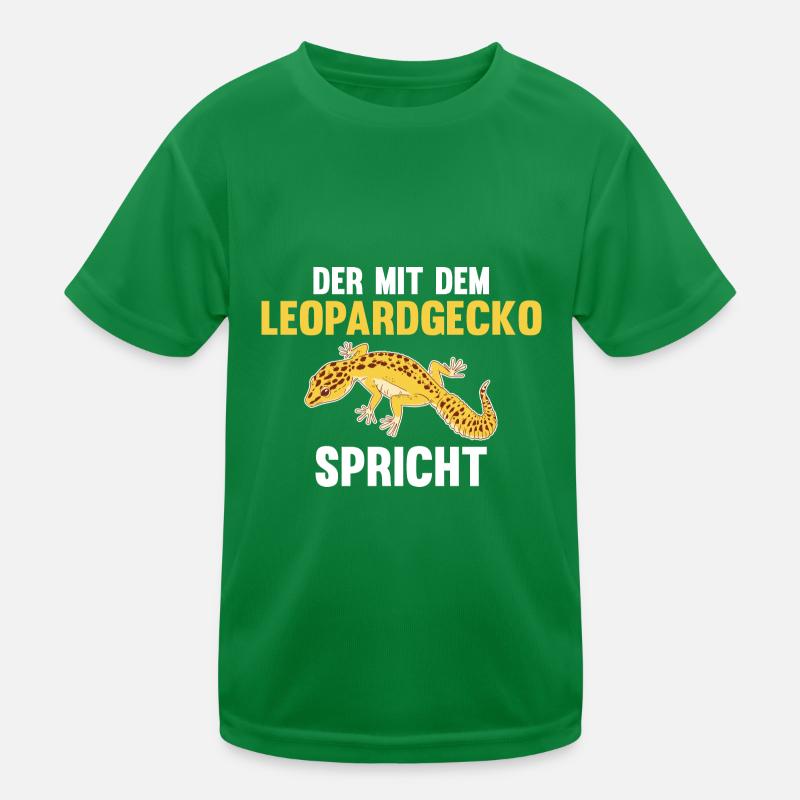 Eidechse Terrarium Reptilien Leopardgecko Kinder Funktions-T-Shirt