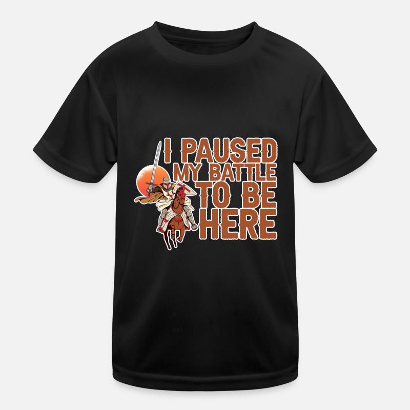 I Paused My Battle To Be Here 2 Kinder Funktions-T-Shirt