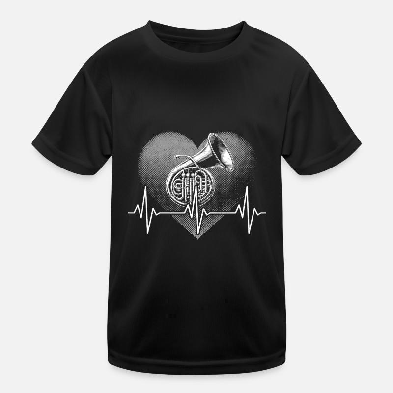 Herzschlag Tuba Kinder Funktions-T-Shirt