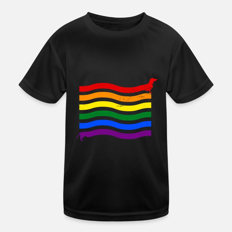Dog lovers Dachshund LGBTQ gift Kids Functional T-Shirt