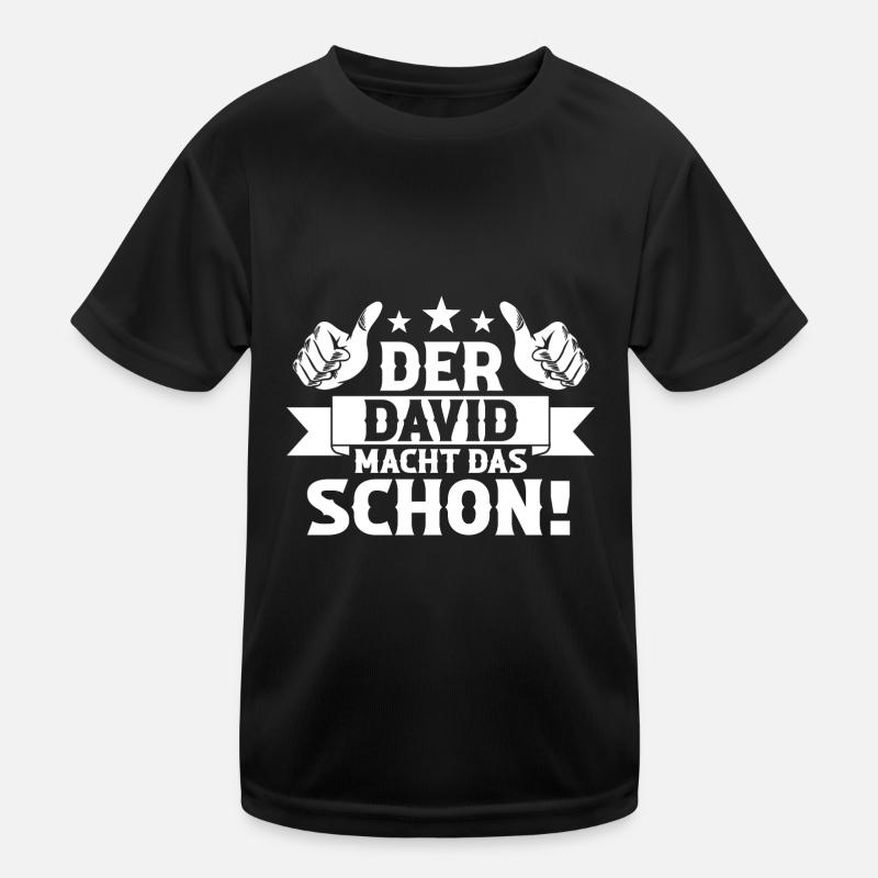 David Kinder Funktions-T-Shirt