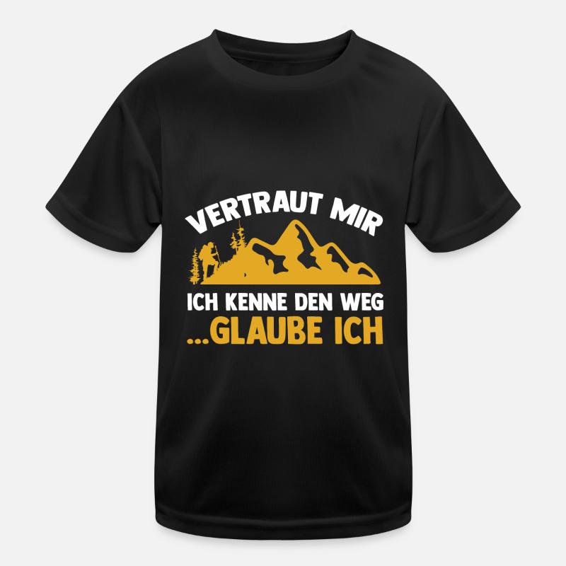 Bergsteiger Wald Bergwandern Wanderer Wandern Kinder Funktions-T-Shirt
