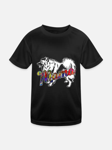 Keeshond Keeshond Mama - Kids Functional T-Shirt - black - Front