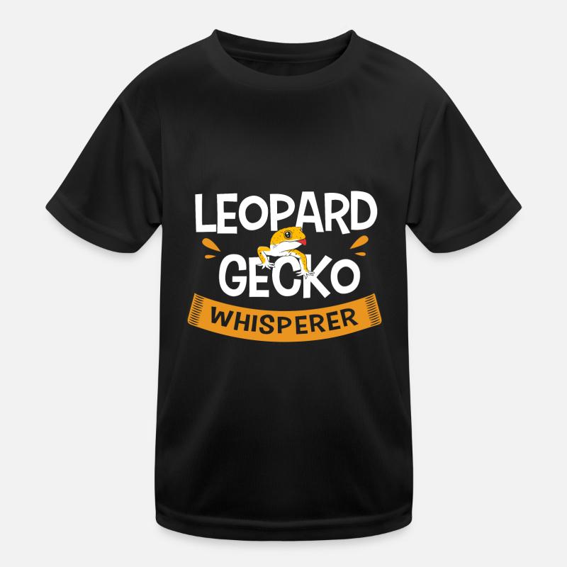 Leopard Gecko - Kids Functional T-Shirt - black