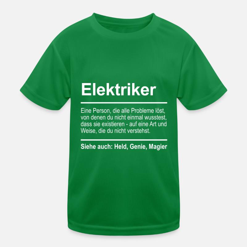 Elektriker Kinder Funktions-T-Shirt