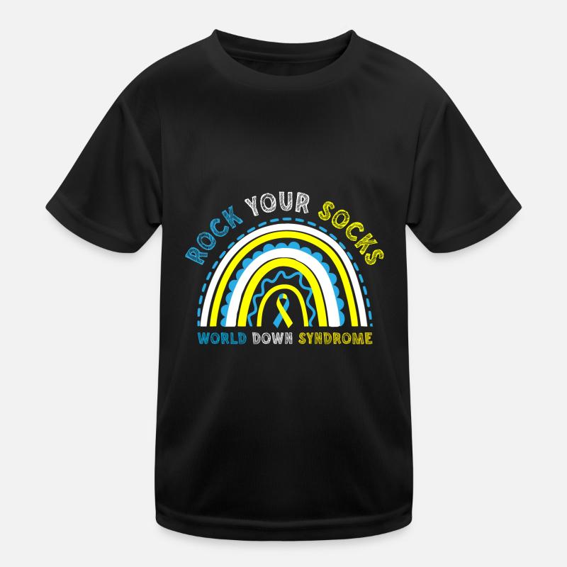 Rock Your Socks World Down Syndrome Month Kinder Funktions-T-Shirt
