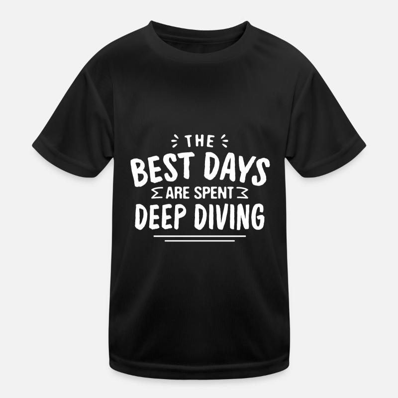 The Best Days Are Spent Deep Diving Summer Deep Kids Functional T-Shirt
