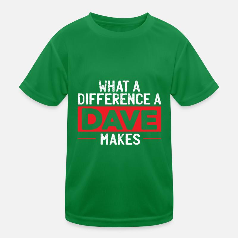 What A Difference A Dave Makes Kids Functional T-Shirt
