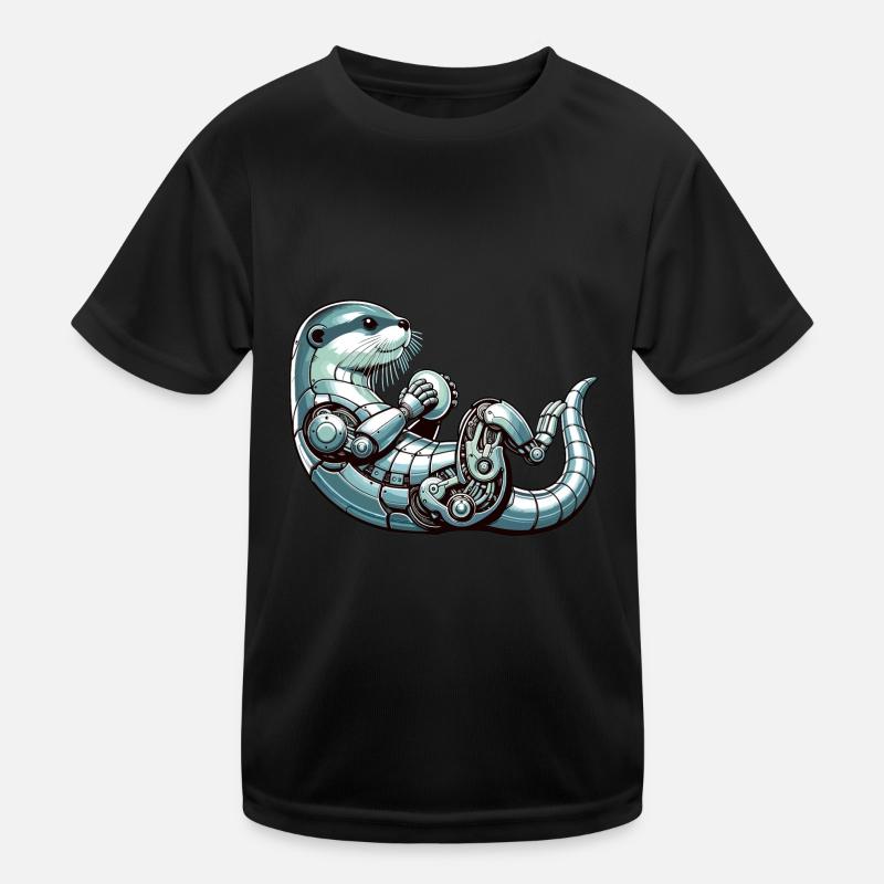 Otter Robot, Robootter, Robot Otter Kids Functional T-Shirt