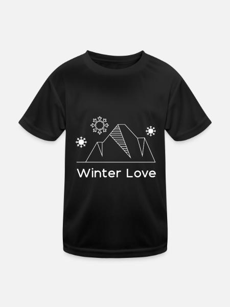 Winter Love Cozy Winter Days - T-shirt sport Enfant - noir - Devant
