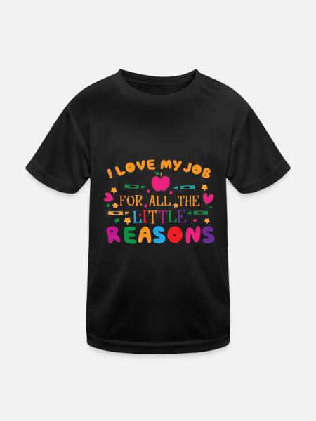 Cute Kindergarten Teacher School Teaching Teacher - Kids Functional T-Shirt - black - Front