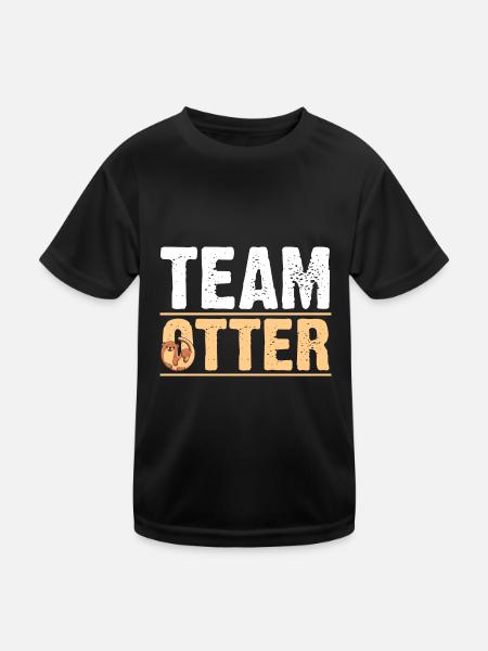 Seeotter Fischotter Otter - Kinder Funktions-T-Shirt - Schwarz