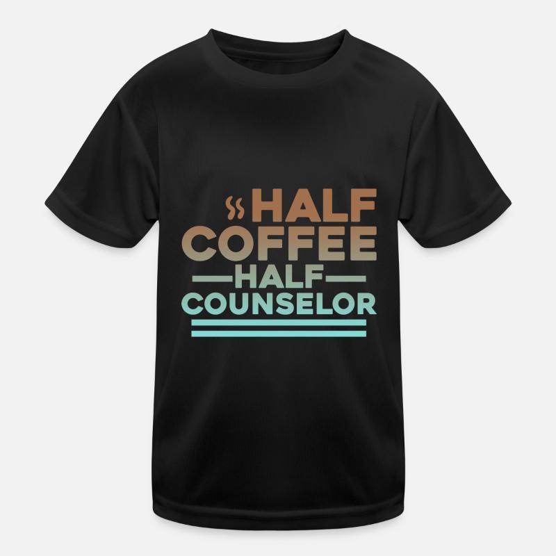 Half Coffee Half Counselor 2 Kids Functional T-Shirt