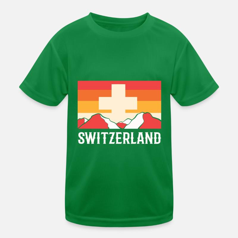 Schweiz Kinder Funktions-T-Shirt