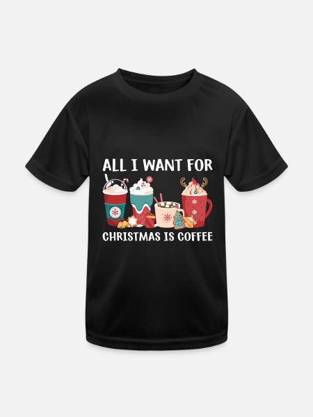 Cadeaux de Noël Noël - T-shirt sport Enfant - noir - Devant
