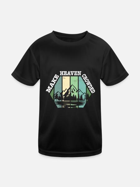 Religious Christian Make Heaven Crowded Jesus - Kids Functional T-Shirt - black - Front