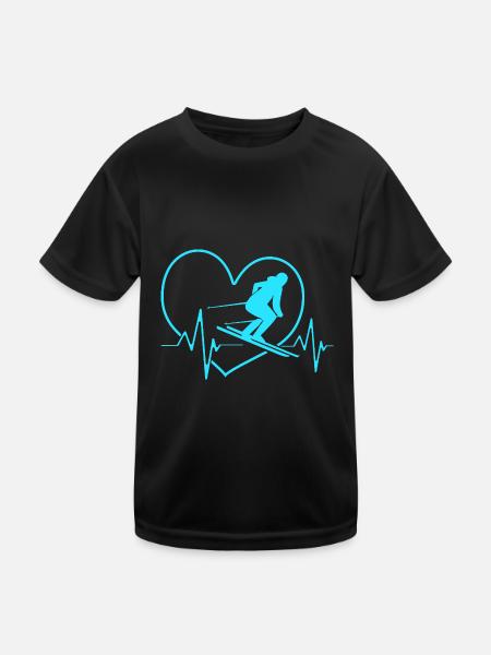 Ski Ski Holiday - Kids Functional T-Shirt - black - Front