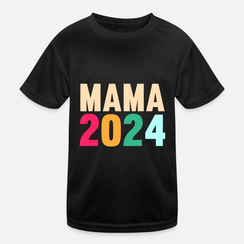 Werdende Mama 2024 Kinder Funktions-T-Shirt