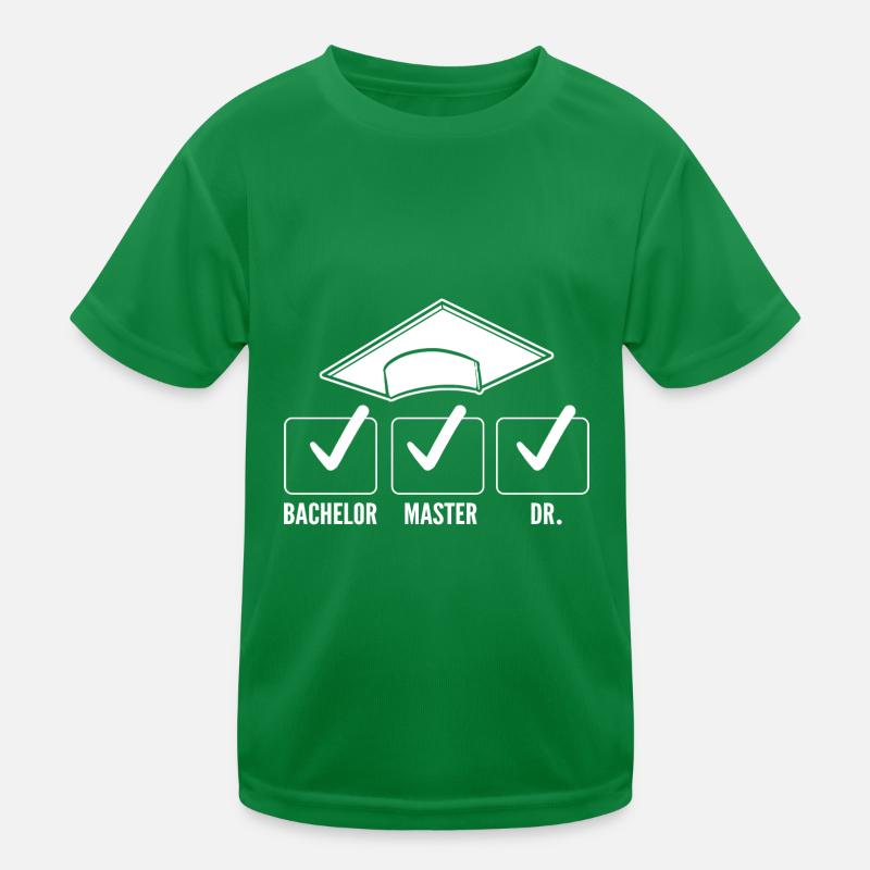 Master Studies Graduation Ceremony Bachelor Kids Functional T-Shirt