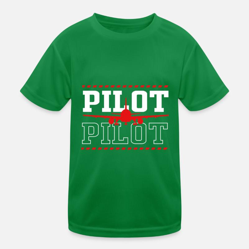 Pilot Flugzeug Kinder Funktions-T-Shirt