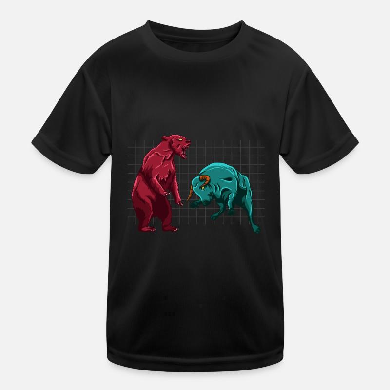 Bull Vs. Bär Stier Krypto Kryptowährung Kinder Funktions-T-Shirt