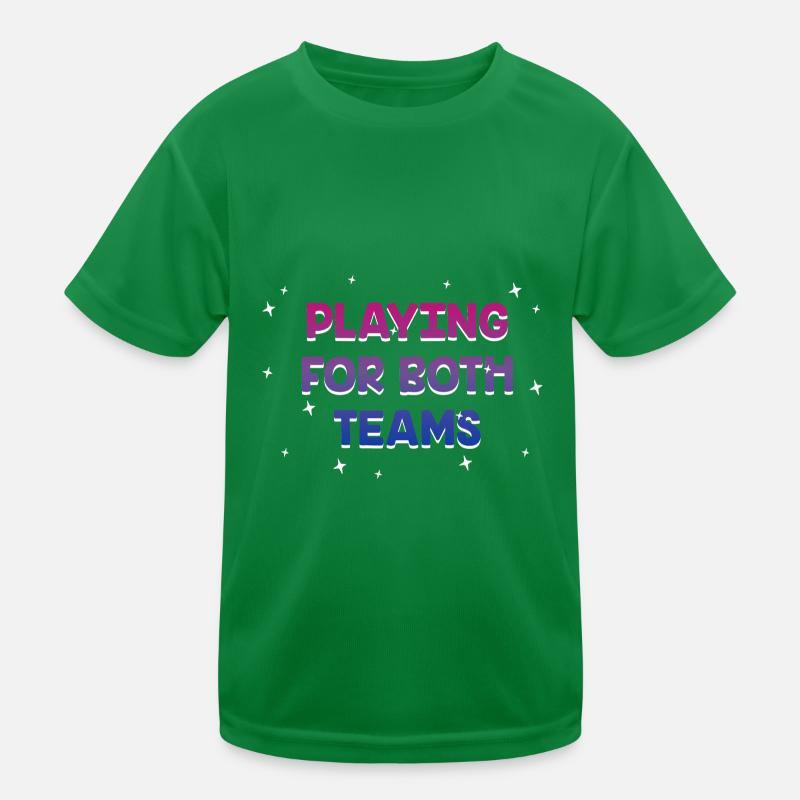 Playing for Both Teams Bisexual LGBTQ Bi Pride Kinder Funktions-T-Shirt