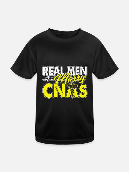 CNA Real Men Marry CNAs - Kids Functional T-Shirt - black - Front