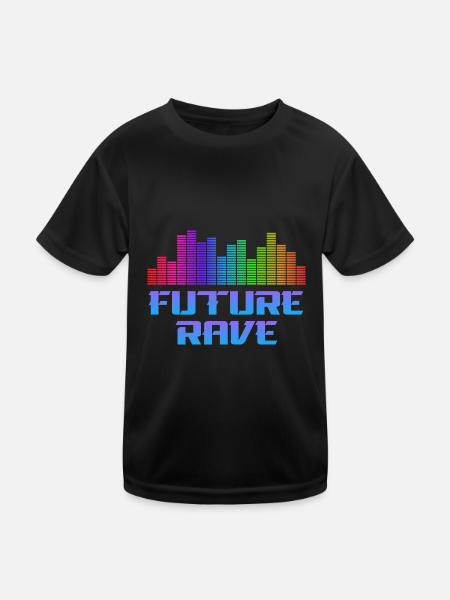 Future Rave Psychedelic Trip Trance Festival - T-shirt sport Enfant - noir - Devant
