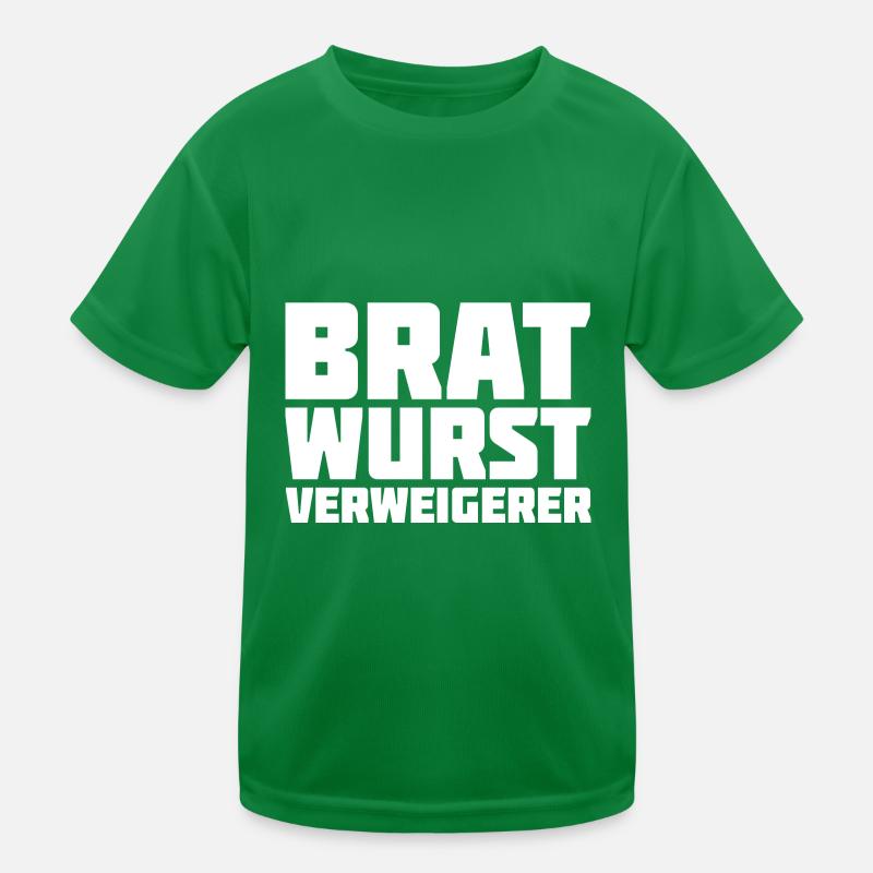 Bratwurst Verweigerer Bratwurst Pflicht Gegner Kinder Funktions-T-Shirt
