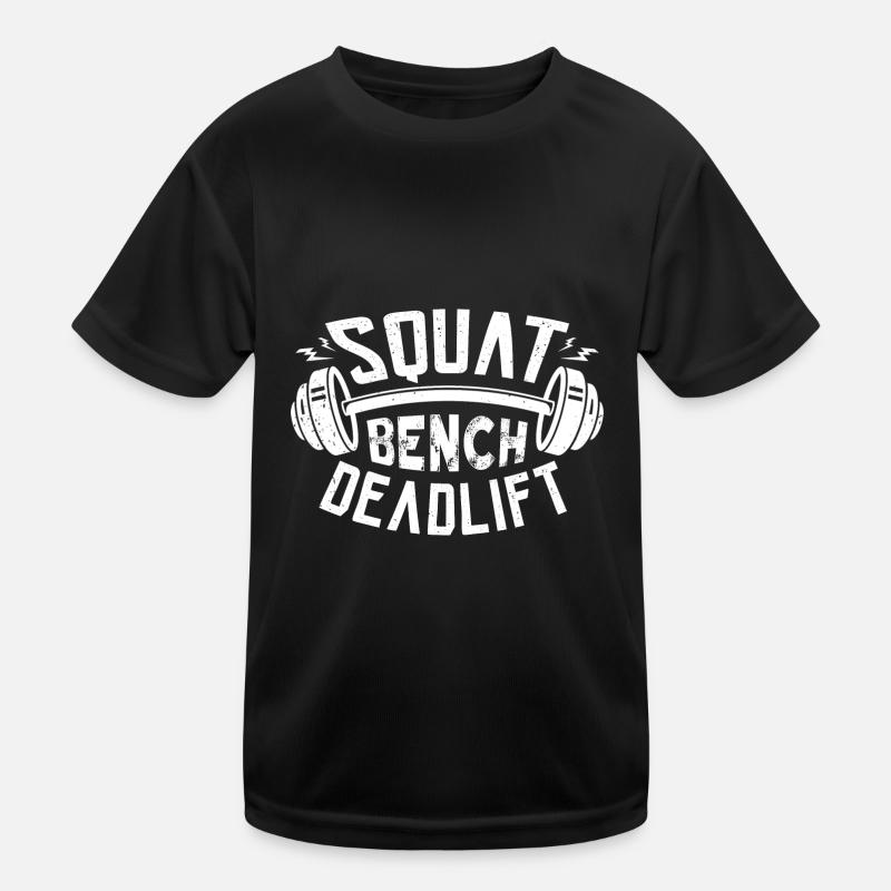 Squat Benchpress Deadlift Powerlifting T-shirt sport Enfant