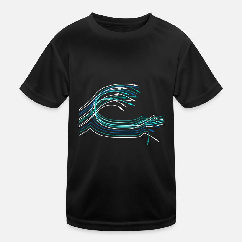 Audio Kabel Welle Elektro Musiker Tontechniker Kinder Funktions-T-Shirt