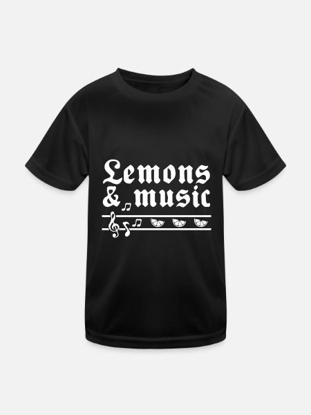 Citrons et jus de limonade Musicien Clef - T-shirt sport Enfant - noir - Devant