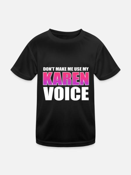 Karen - Kids Functional T-Shirt - black - Front