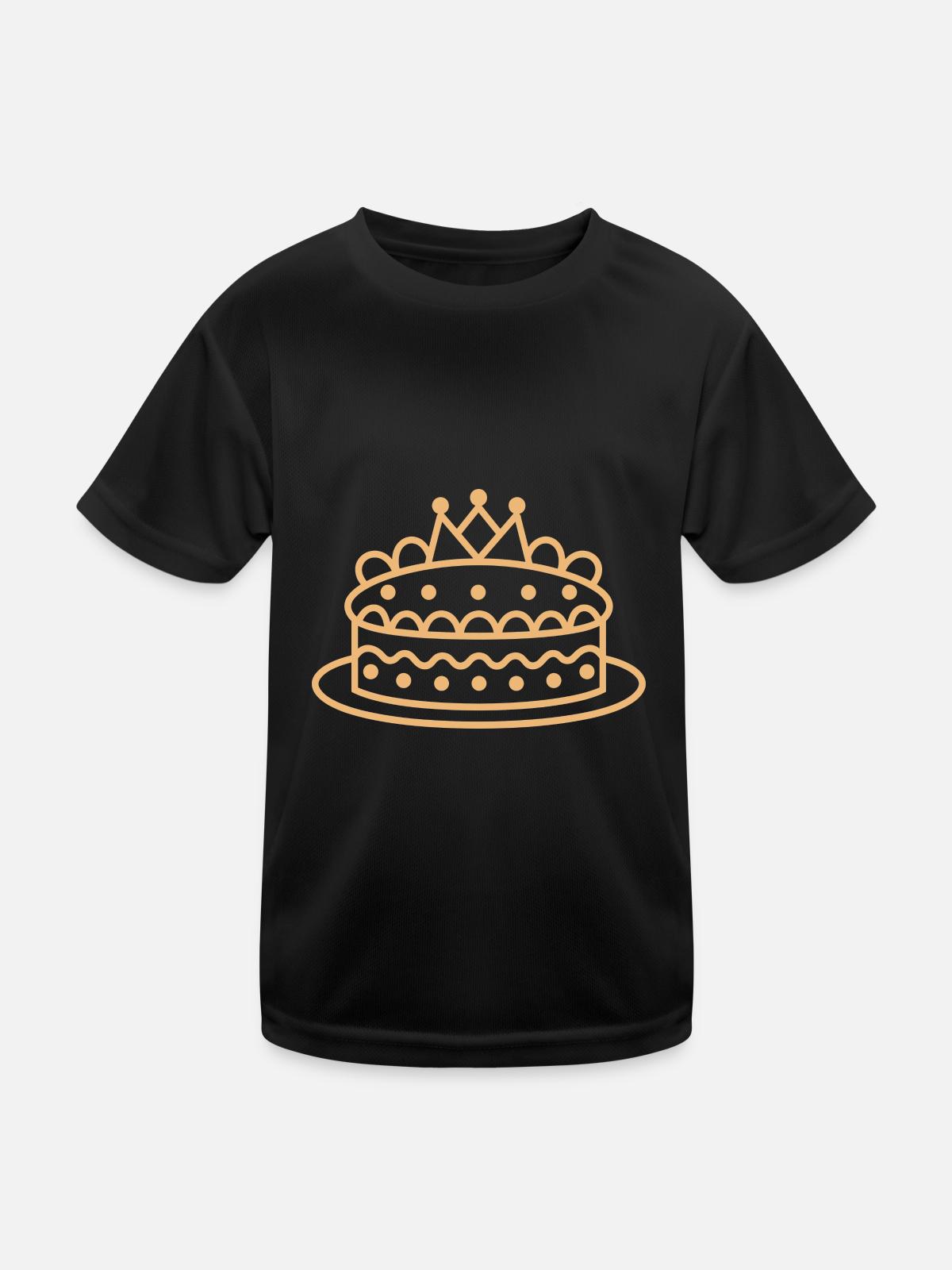 Pfannkuchen - Kinder Funktions-T-Shirt - Schwarz - Vorne