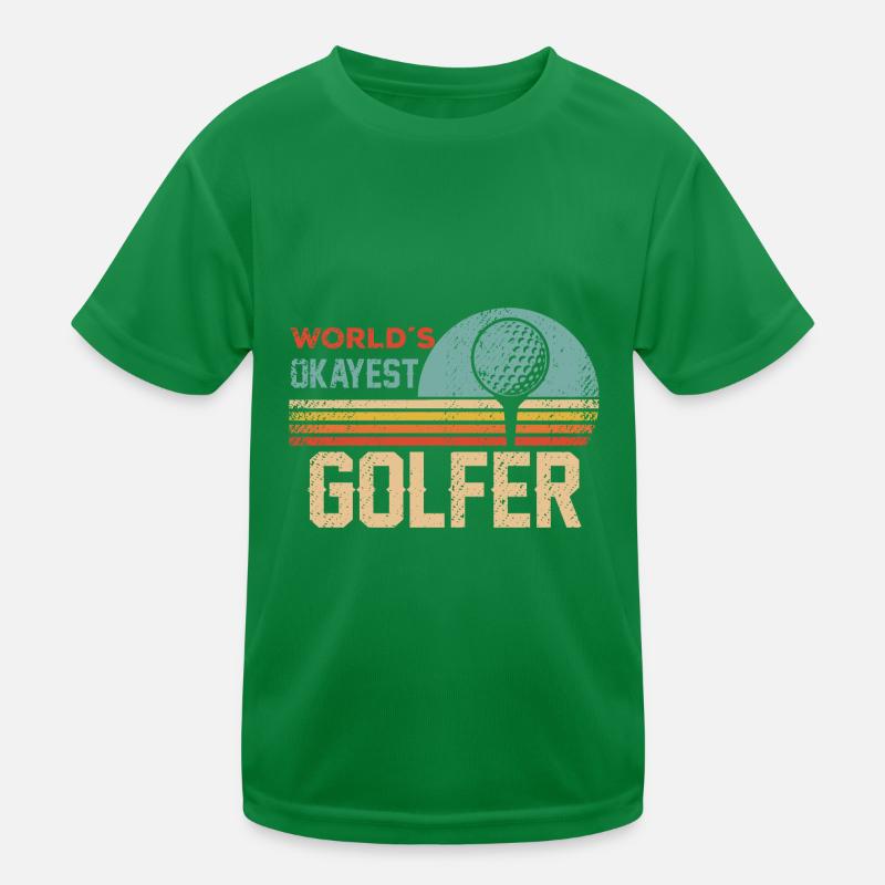 Retro Golfspieler Design - Golf Kinder Funktions-T-Shirt