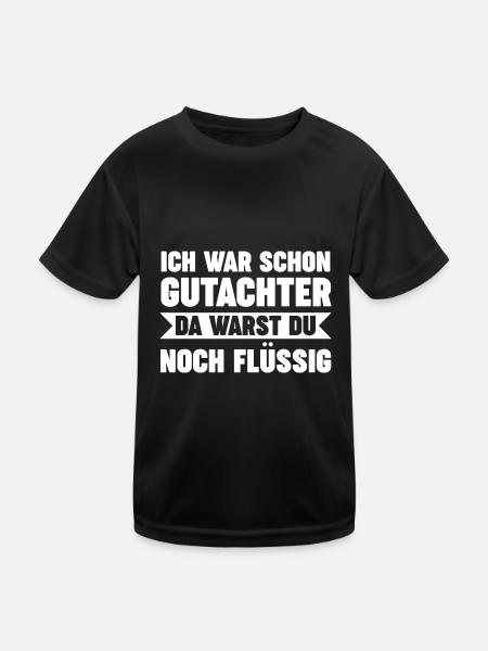 Gutachter - Kinder Funktions-T-Shirt - Schwarz - Vorne