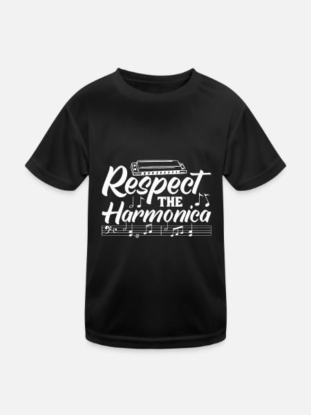 Harmoniciste Harmoniciste Orgue à bouche - T-shirt sport Enfant - noir - Devant