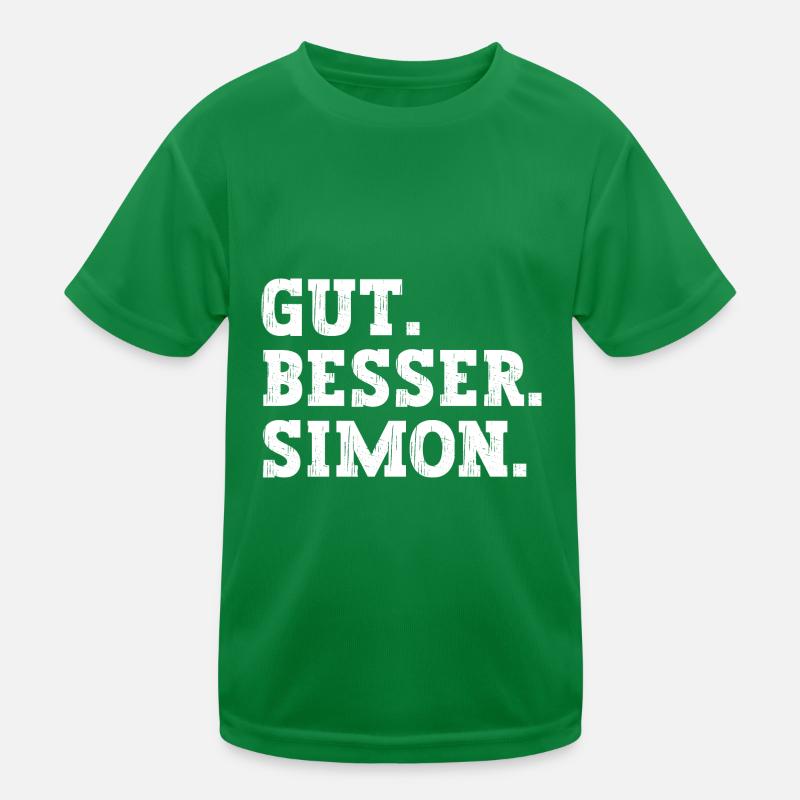 Gut Besser Simon Lustiger Spruch Name Simon Kinder Funktions-T-Shirt