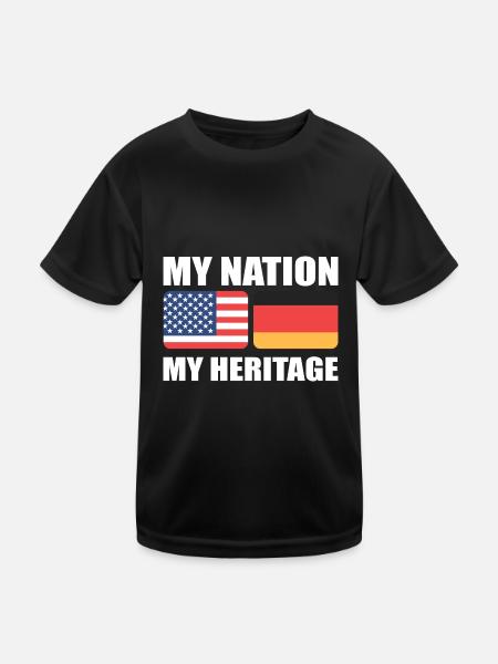 American German - Kids Functional T-Shirt - black - Front