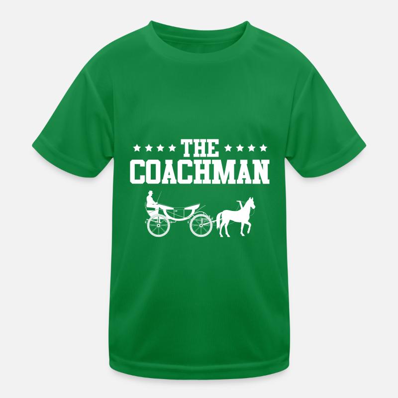 Kutscher Kutsche Pferd Kinder Funktions-T-Shirt