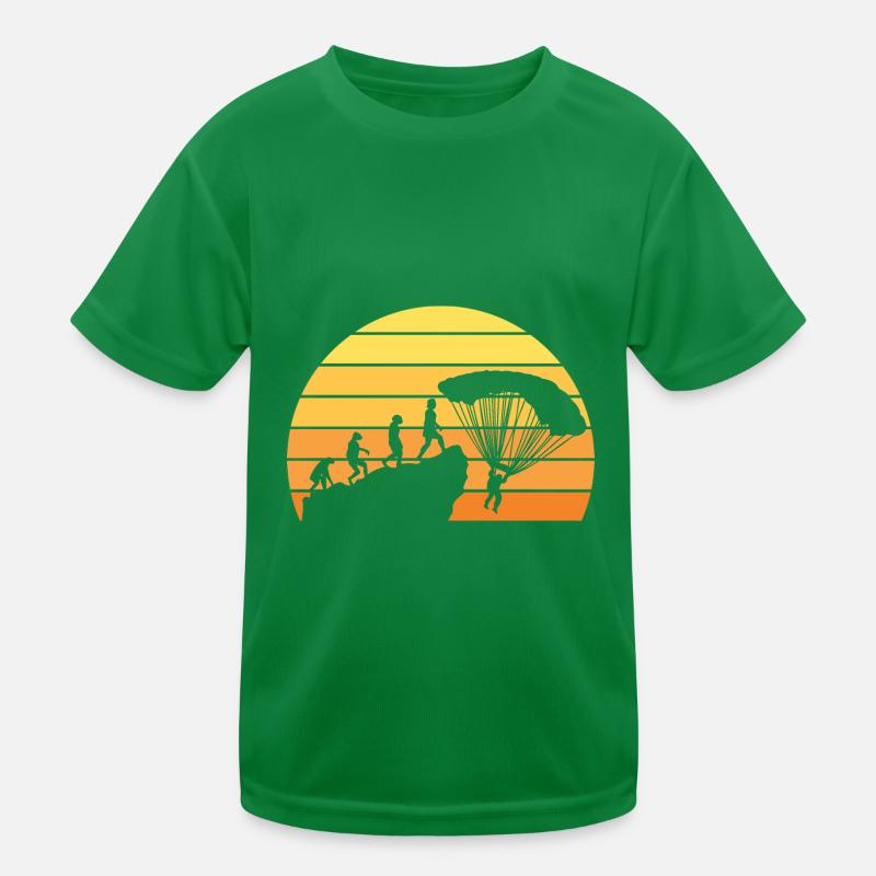 Saut en fall-jute Evolution Parachute homme primitif T-shirt sport Enfant