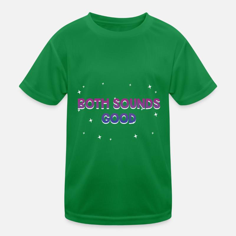 Both Sounds Good Bisexual LGBTQ Bi Pride Funny Kids Functional T-Shirt