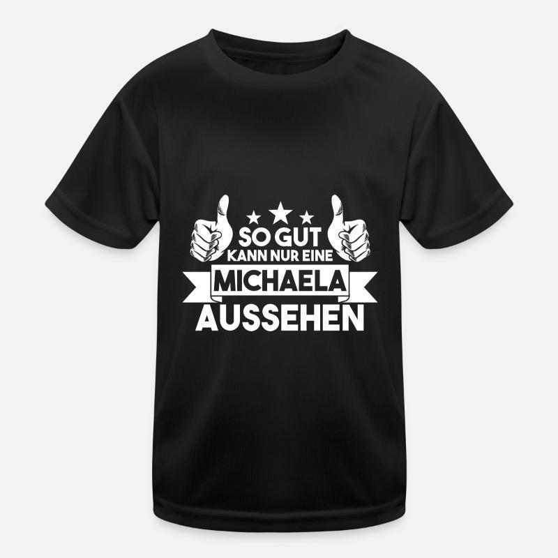 Michaela - Kinder Funktions-T-Shirt - Schwarz
