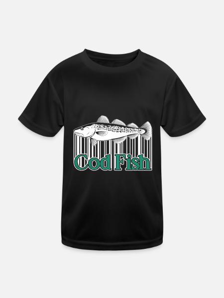 Cod Fish Cod Fish Vintage - Kids Functional T-Shirt - black - Front