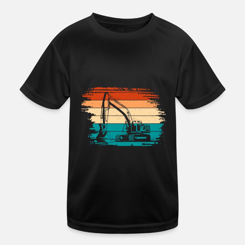 Bagger - Kinder Funktions-T-Shirt - Schwarz