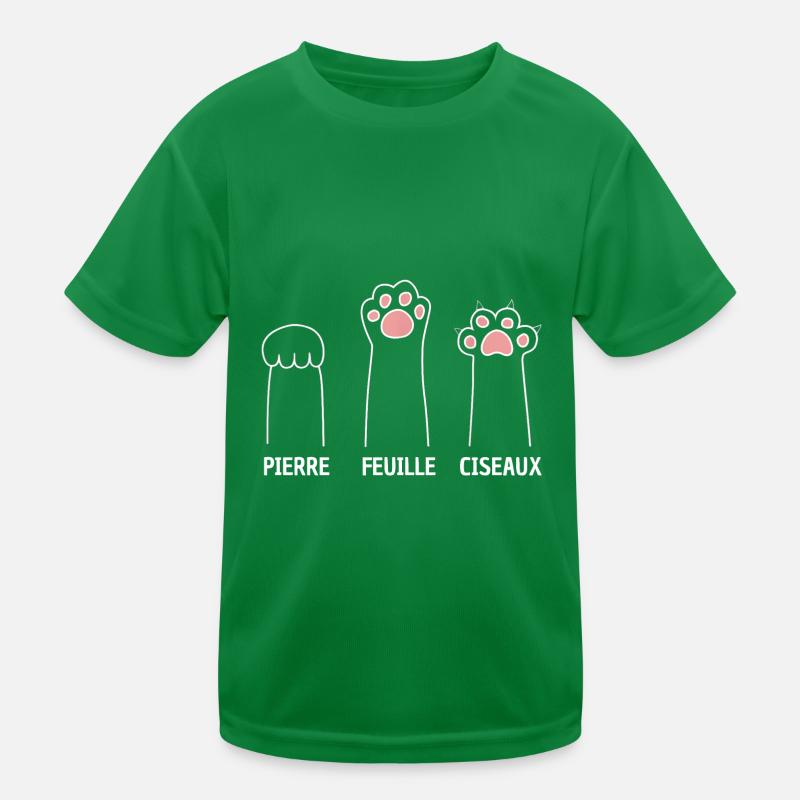Pierre Feuille Ciseaux - Jeu de Main Patte De Chat T-shirt sport Enfant