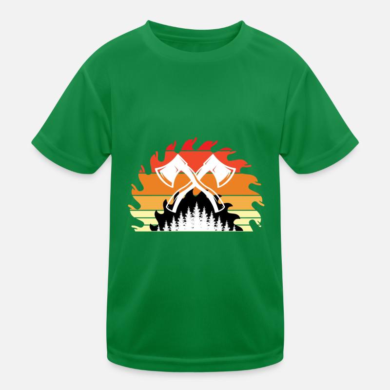 Tronçonneuse Axe Forester Bûcheron Scie Chaîne T-shirt sport Enfant